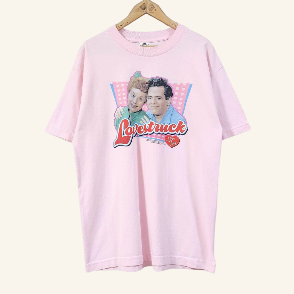 【ビンテージ】 I Love Lucy レトロTシャツ ルーシー＆リッキープリント 2008年 コレクターズアイテム 美品