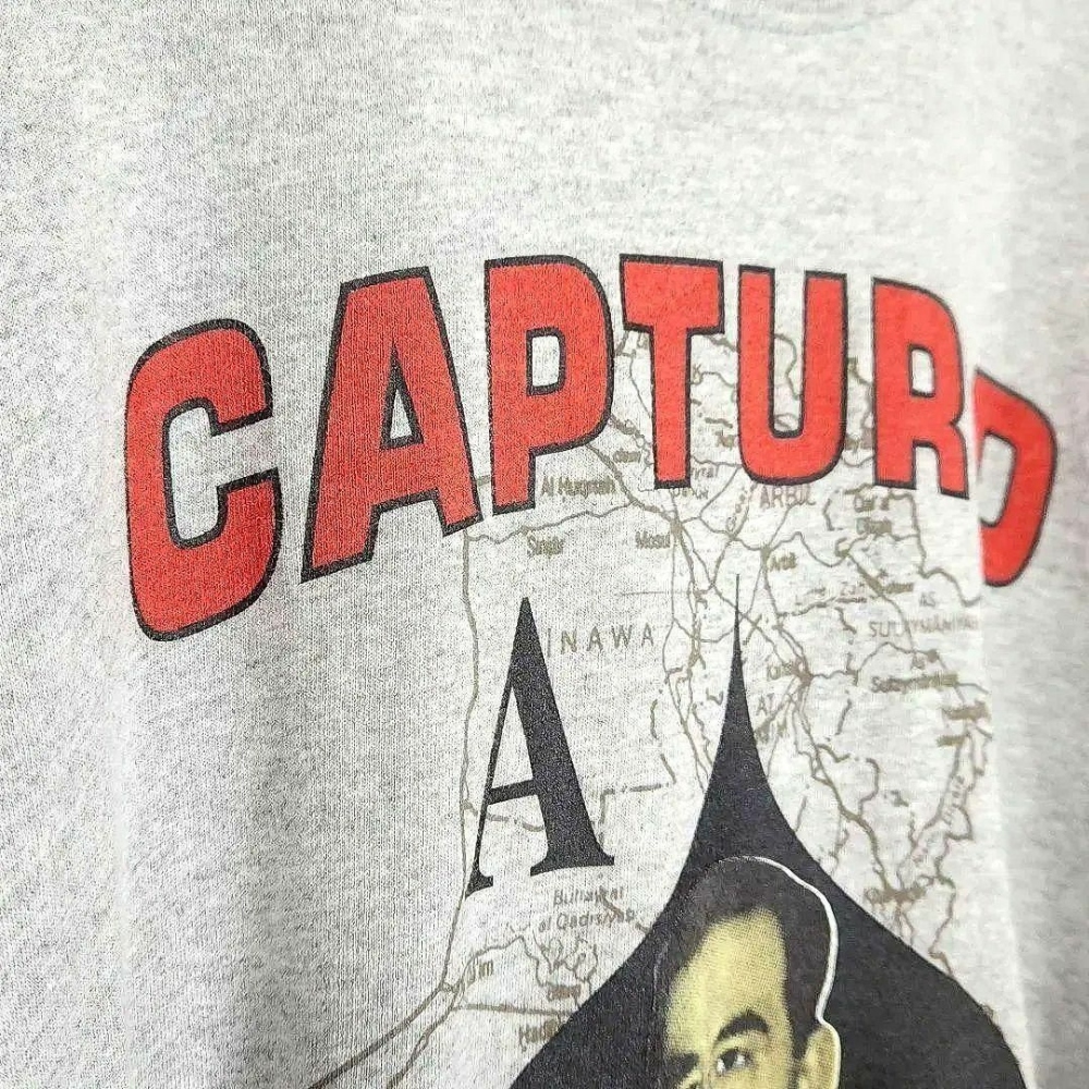 [Historic Moment] Saddam Hussein Captured T-Shirt | 2003 Rare Design Shocking Message