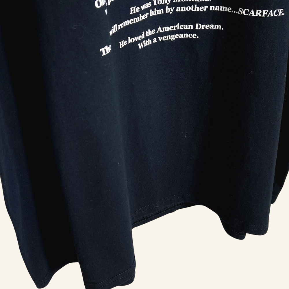 【レア】スカーフェイス 1983年 映画公式 Tシャツ | アル・パチーノ  | 希少 XLサイズ | 極美品