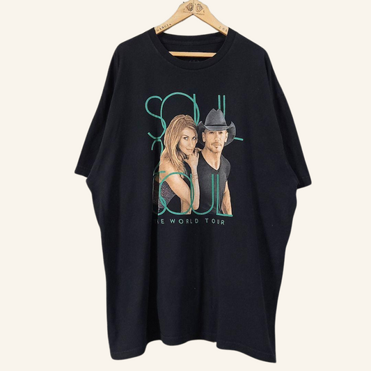 [Rare] Faith Hill & Tim McGraw 2017 World Tour Commemorative T-Shirt | 2XL Unisex | Country Music