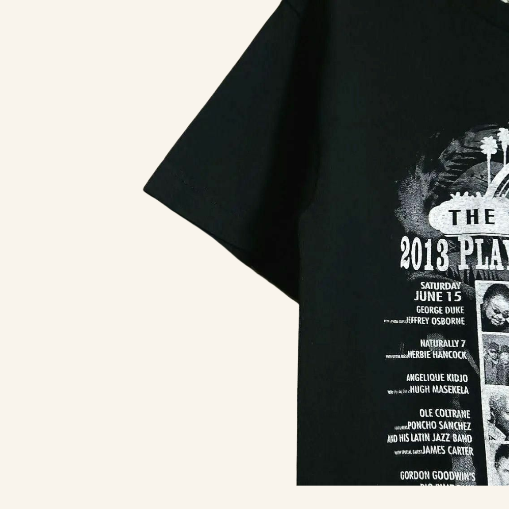 【Extremely Rare】Playboy Jazz Festival 2013 T-Shirt - Featuring Herbie Hancock & Steve Gadd (Limited Edition Collection for Jazz Enthusiasts)