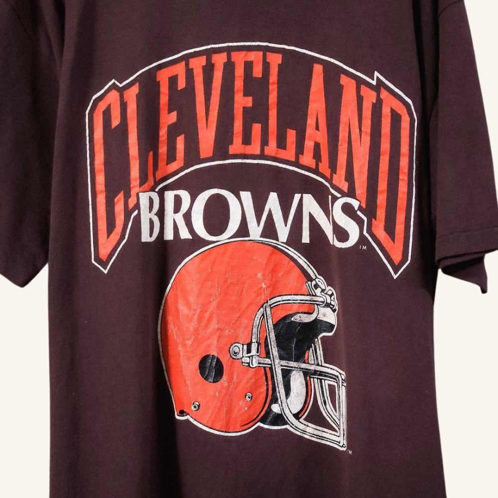 [Rare] Champion 80s Cleveland Browns NFL Vintage T-Shirt XL