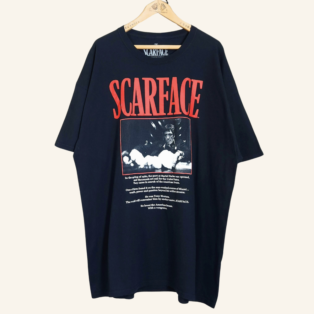 Rare 1983 Scarface Movie Official Vintage T-Shirt | Al Pacino | Iconic Scene | Hard-to-Find XL Size | excellent Condition