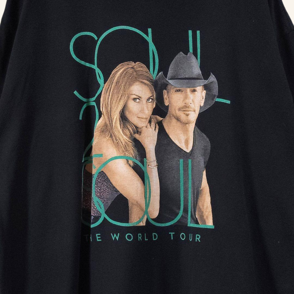 [Rare] Faith Hill & Tim McGraw 2017 World Tour Commemorative T-Shirt | 2XL Unisex | Country Music