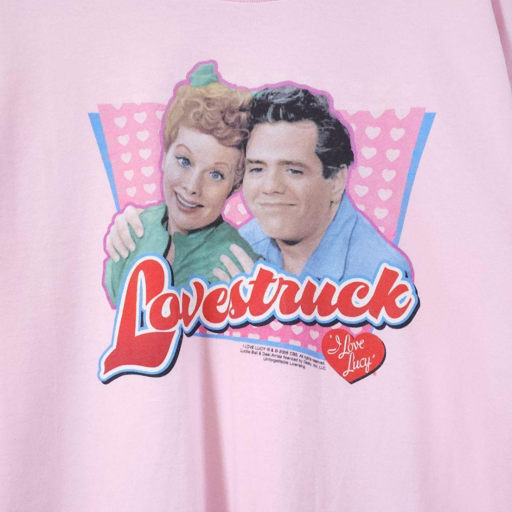 【ビンテージ】 I Love Lucy レトロTシャツ ルーシー＆リッキープリント 2008年 コレクターズアイテム 美品