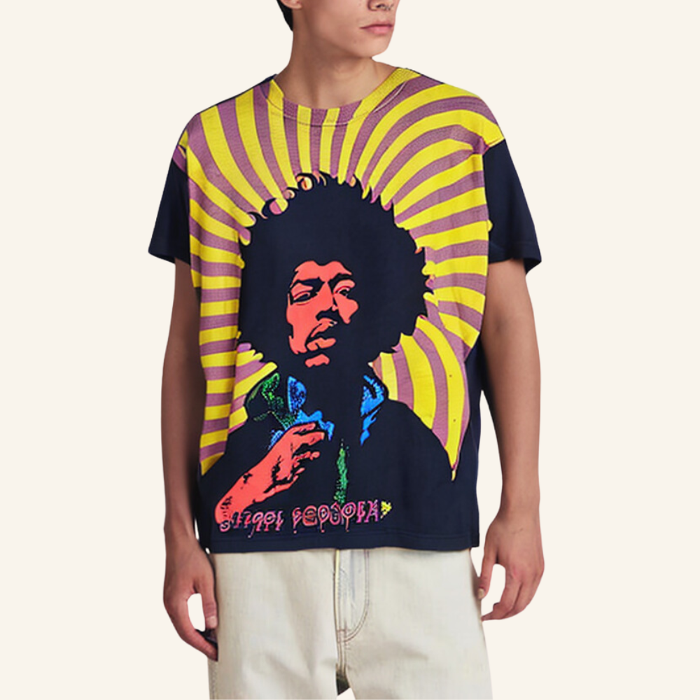 Jimi Hendrix Psychedelic Portrait T-Shirt Tultex - TimelessThreadsBoutique