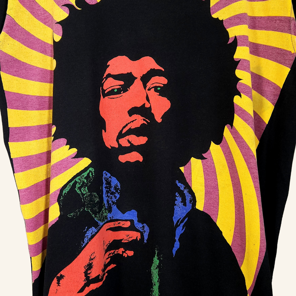 Jimi Hendrix Psychedelic Portrait T-Shirt Tultex - TimelessThreadsBoutique